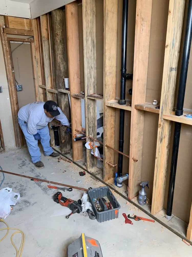 Commercial rough-in plumbing for Gas Line Repair in Champlain